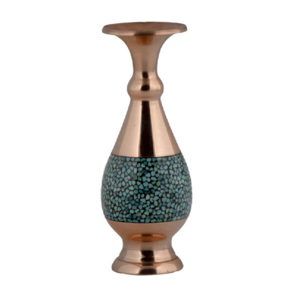 مزهرية إيرانية مطروقة ومزينة بالتركواز الزخرفية يدويًا إلهام