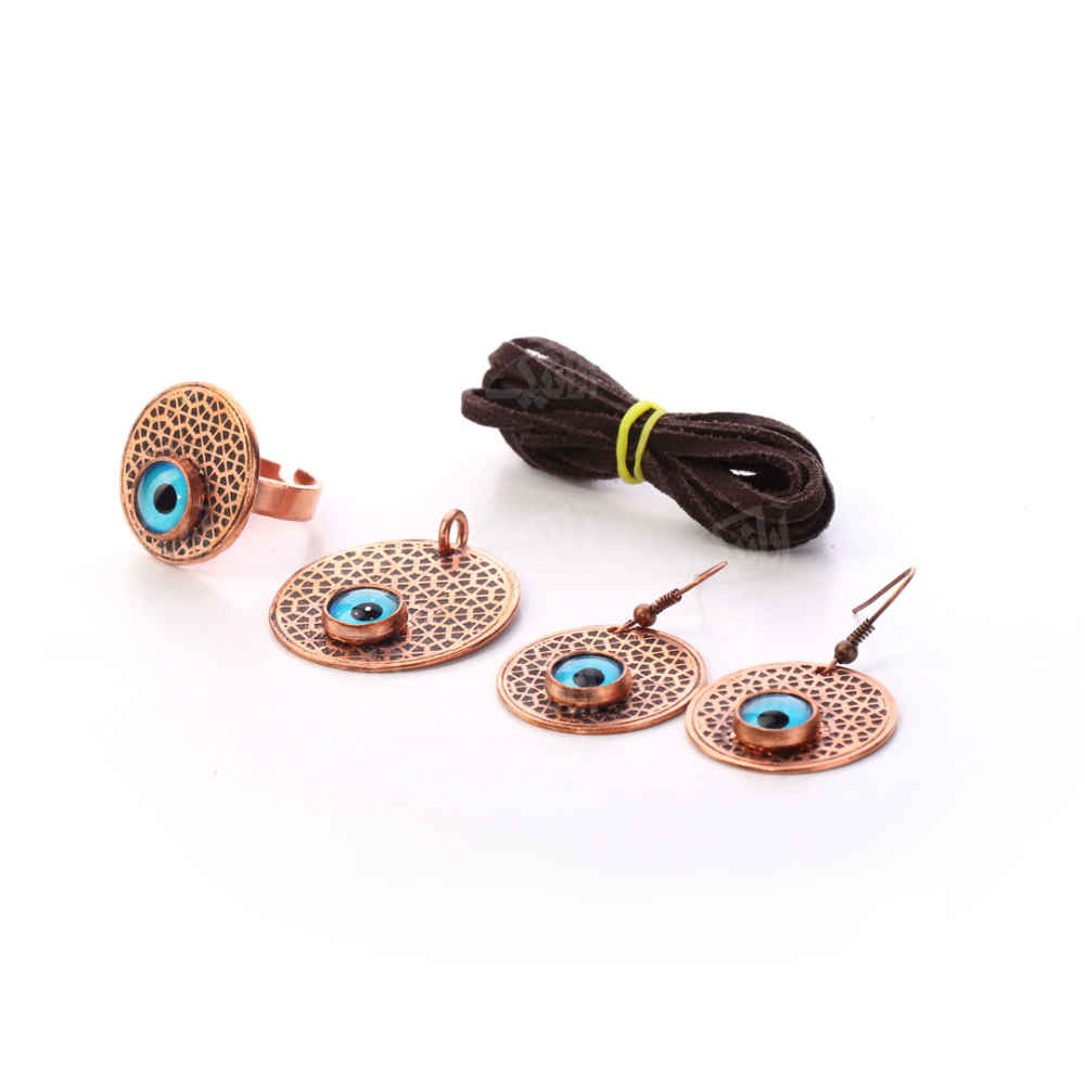 مجموعة مجوهرات نحاسية موديل عين الناز