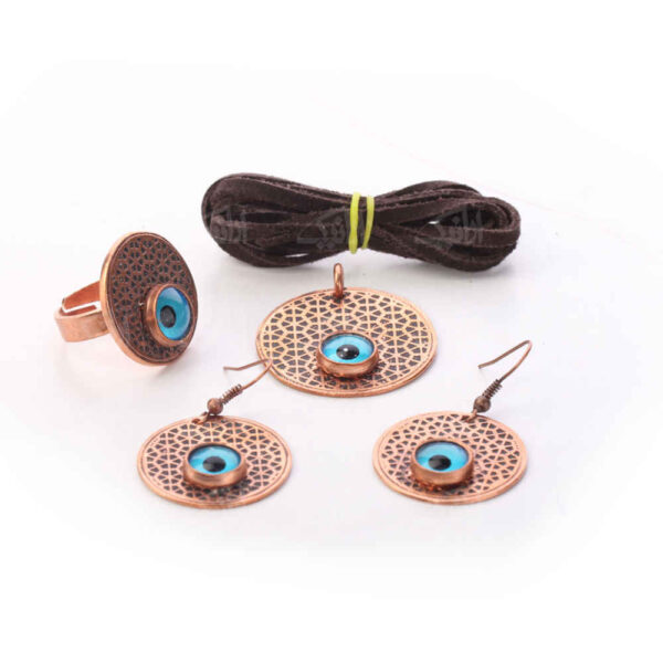 مجموعة مجوهرات نحاسية موديل عين الناز