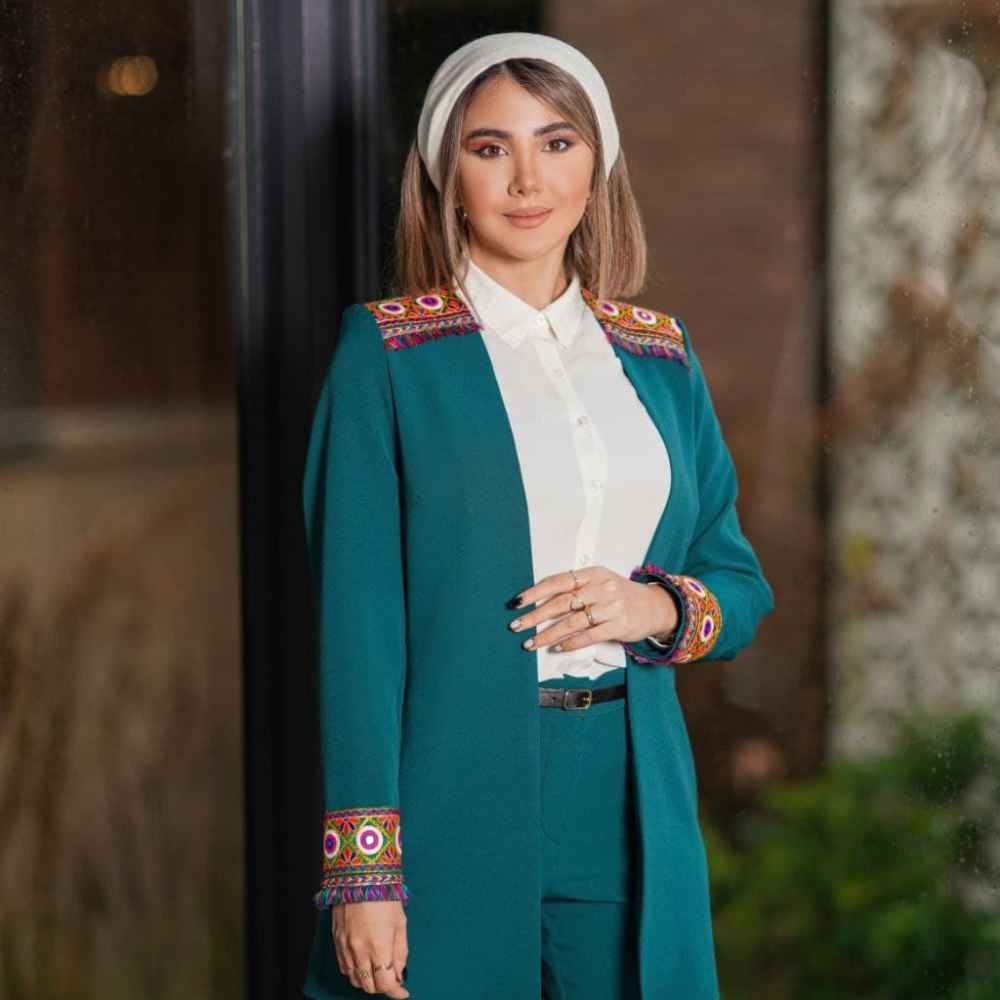 مجموعة مانتو إيراني مع بنطلون موديل تراثي