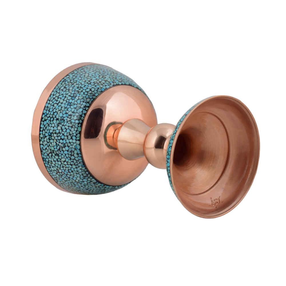 وعاء زخرفي إيراني مصنوع يدويًا بالخرز الفيروزي تاناز