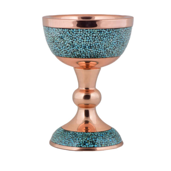 وعاء زخرفي إيراني مصنوع يدويًا بالخرز الفيروزي تاناز