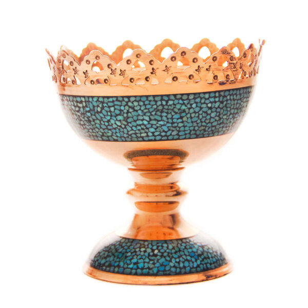 وعاء زخرفي إيراني مصنوع يدويًا بالخرز الفيروزي سهند