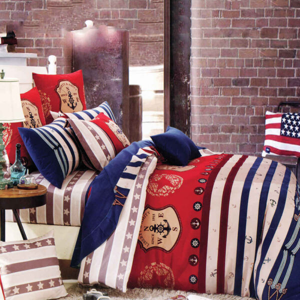 مجموعة مفروشات سرير مفردة الحجم - مرساة