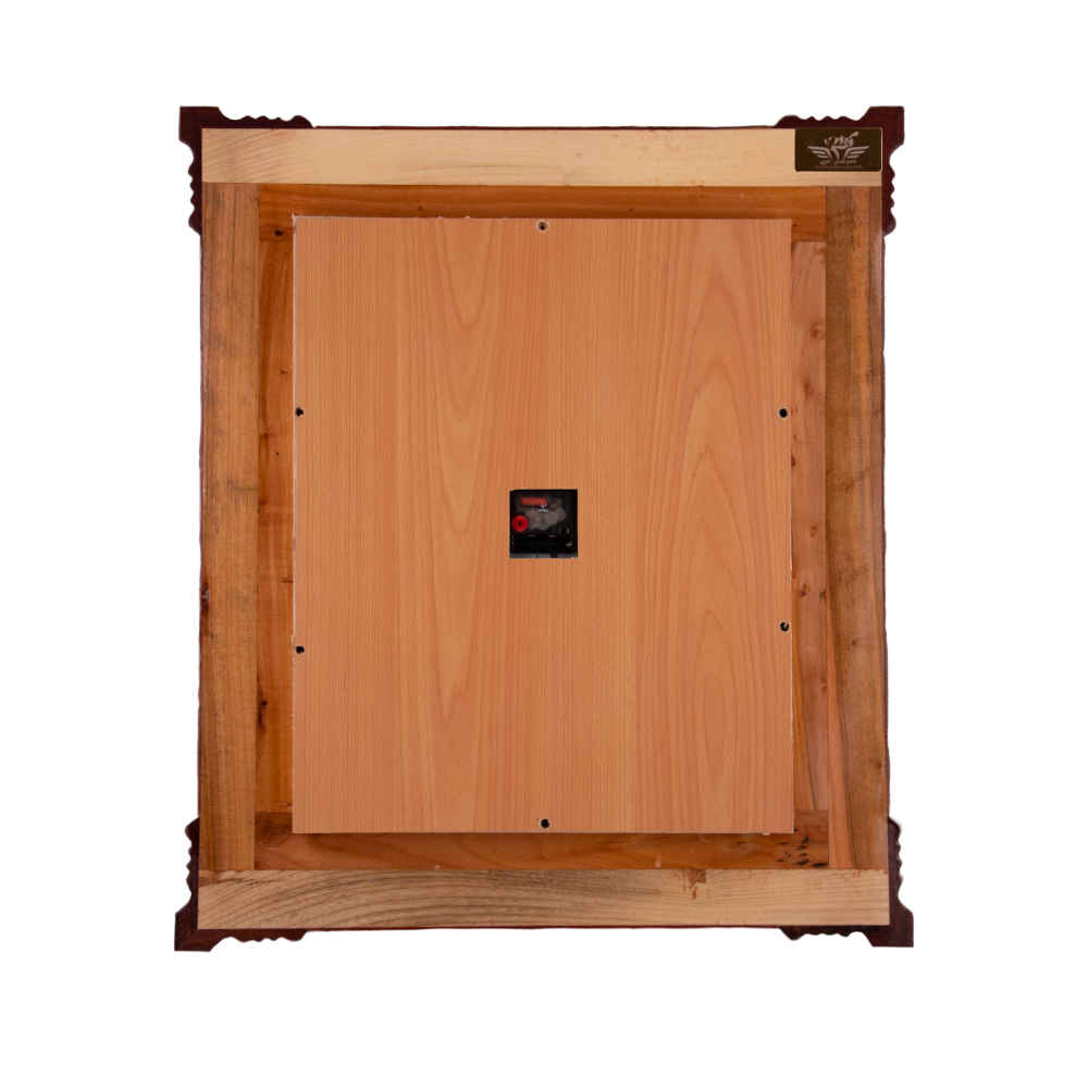 ساعة حائط إيرانية خشبية يدوية – فن خاتم، كاروبي