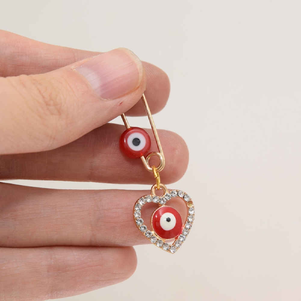 دبوس أمان للأطفال – تصميم قلب قلب للحب والأمان