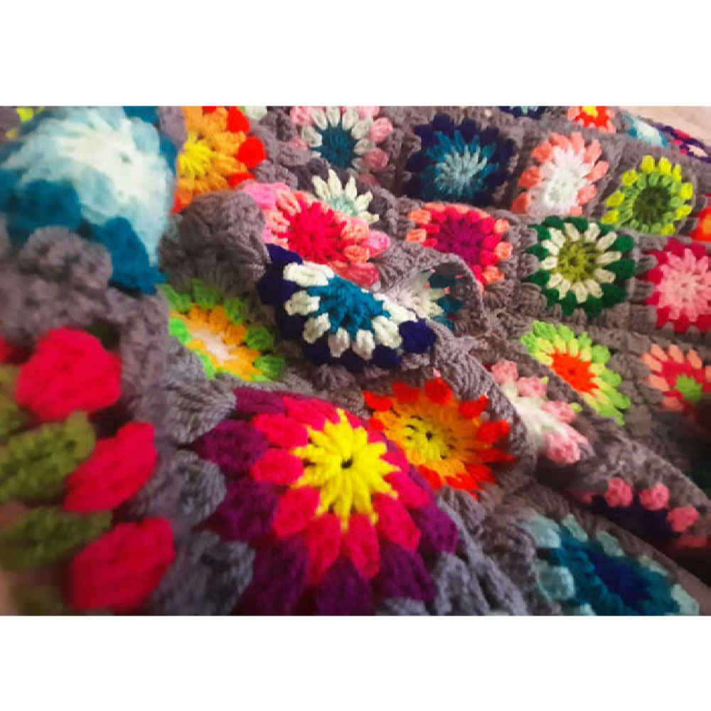 لحاف كروشيه للكنبة والسرير بوهو متقلب هاله