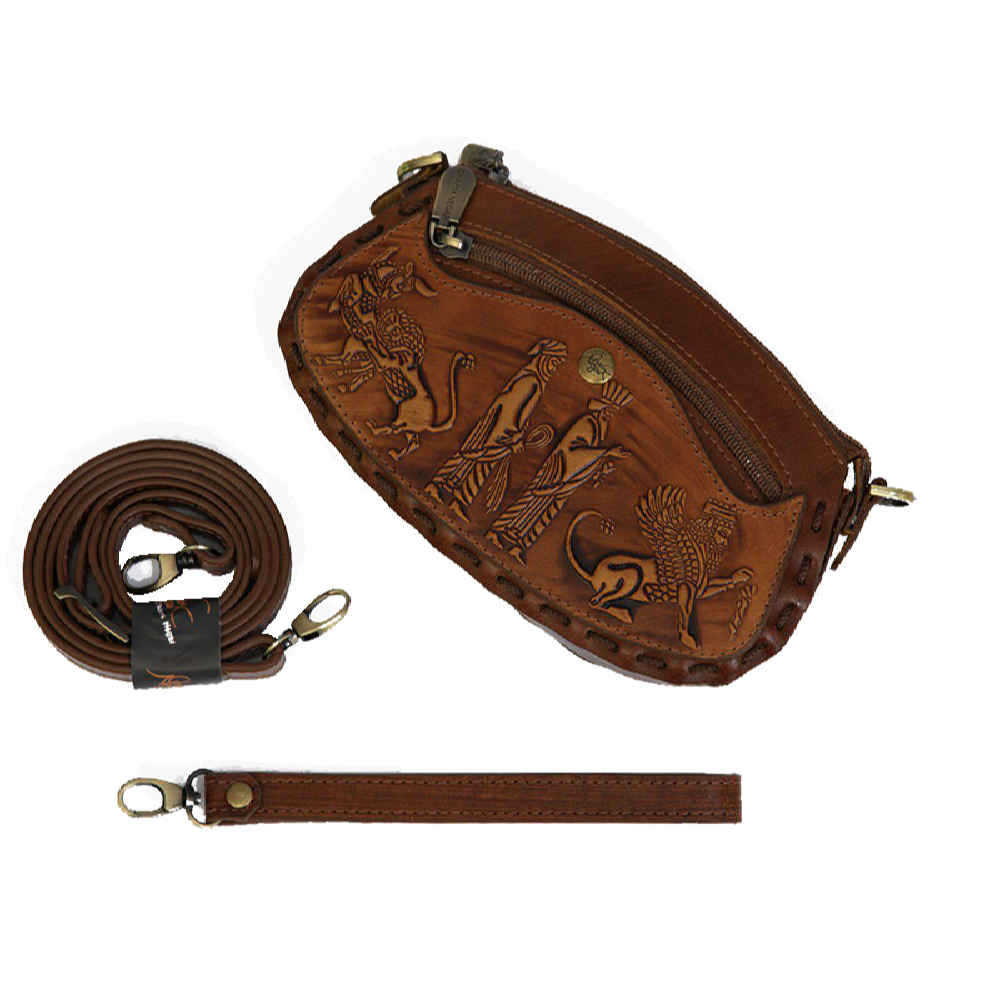 حقيبة كروس بودي فاخرة من الجلد المصنوع يدويًا – إصدار أخميني