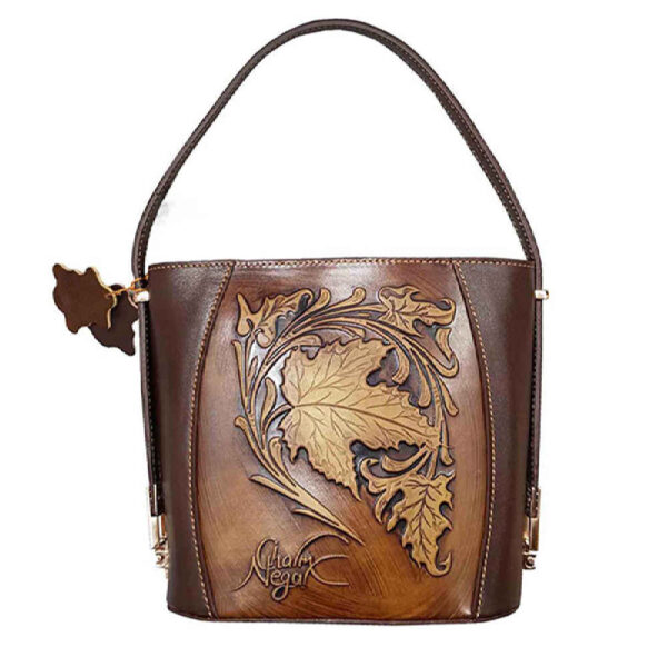 حقيبة كتف بوهيمية من الجلد المدبوغ مصنوعة يدويًا - رانا