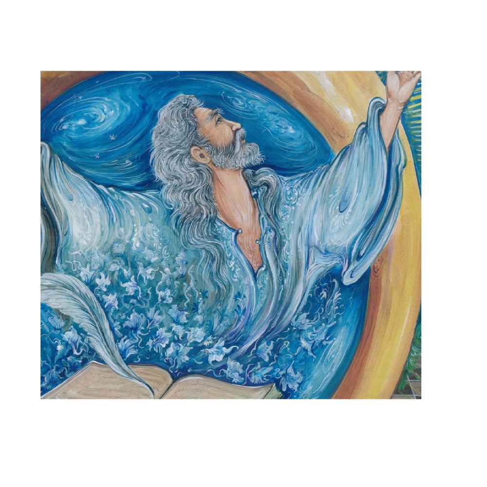 الرسم التصويري منمنمة فارسية الأصلي: ألوان مائية – قصيدة خيام بواسطة رسول مطمضي