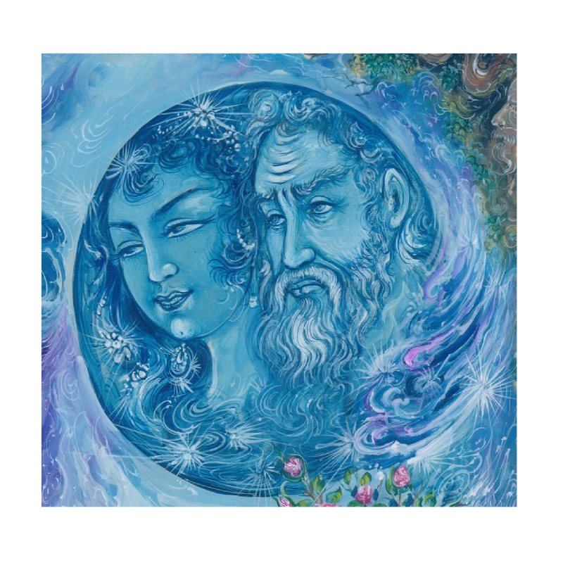 الرسم التصويري منمنمة فارسية الأصلي: ألوان مائية – خورشيد بواسطة رسول مطمضي