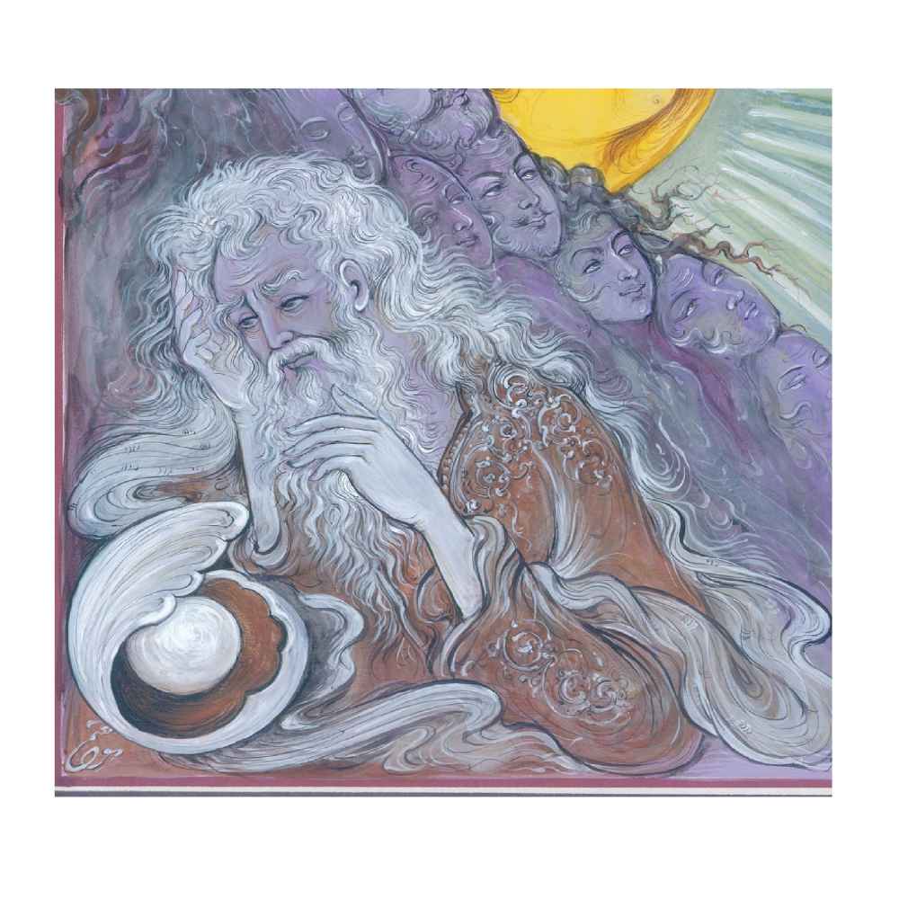 الرسم التصويري منمنمة فارسية الأصلي: ألوان مائية – شمس خيام بواسطة رسول مطمضي