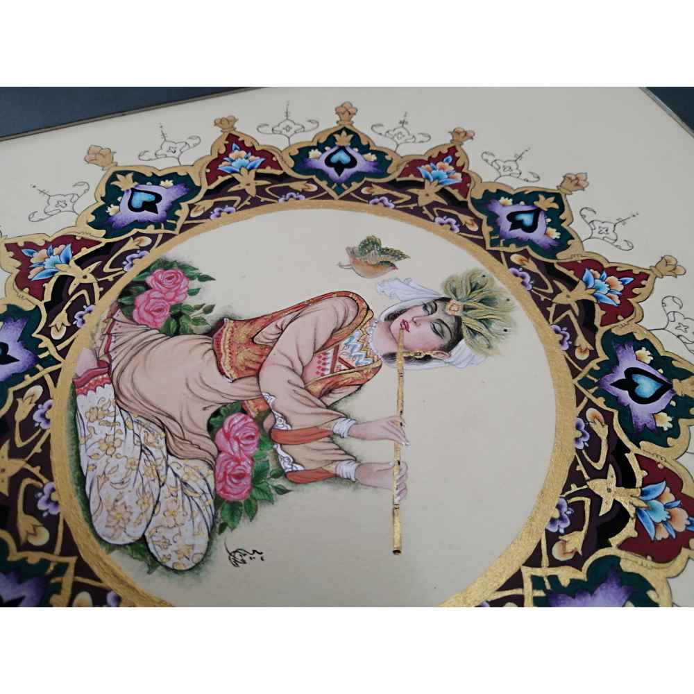 الرسم التصويري منمنمة فارسية الأصلي: غواش على الكرتون – بانو بواسطة مهدسه عسري