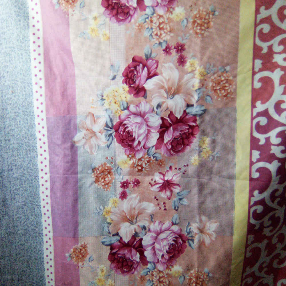 ملاءة سرير مسطحة مزدوجة من القطن – ناعمة وقوية، زهرة