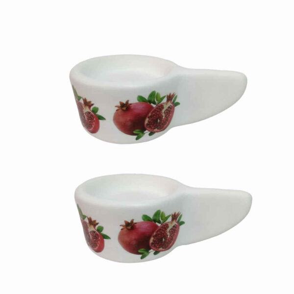 مجموعة من 2 حامل شمعة جبسي صغير موديل انار