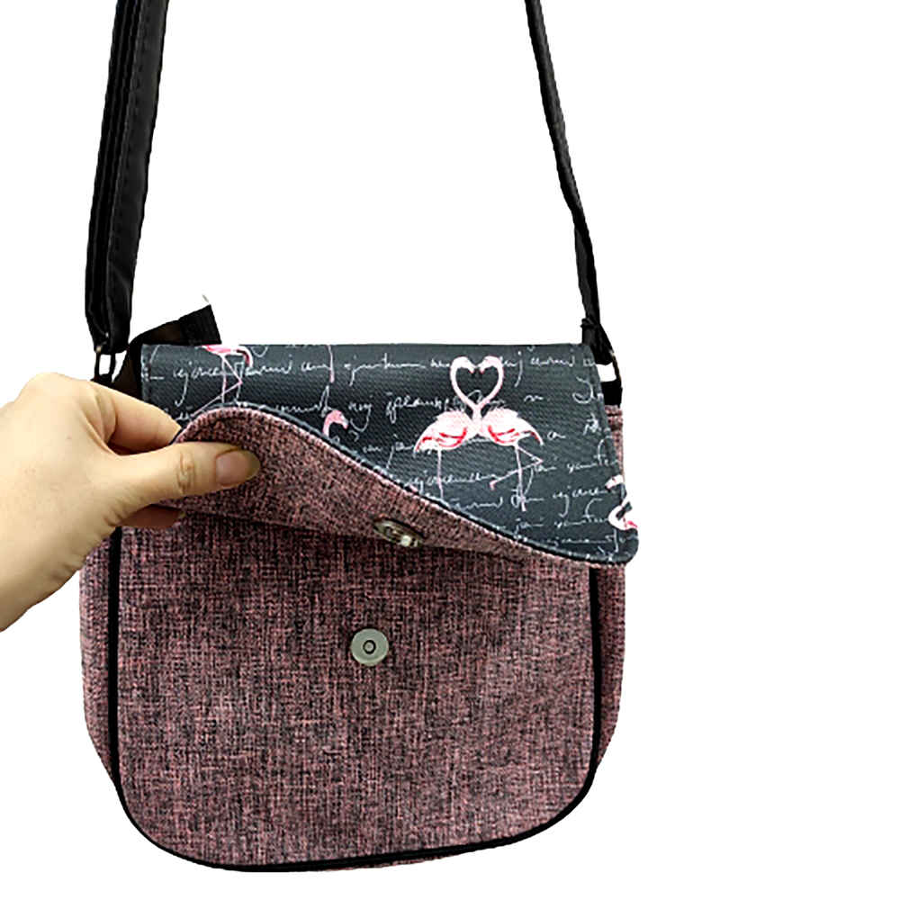 مجموعة حقيبة كتف عبر الجسم وباشمينا بوهيمية بتصميم فلامنغو