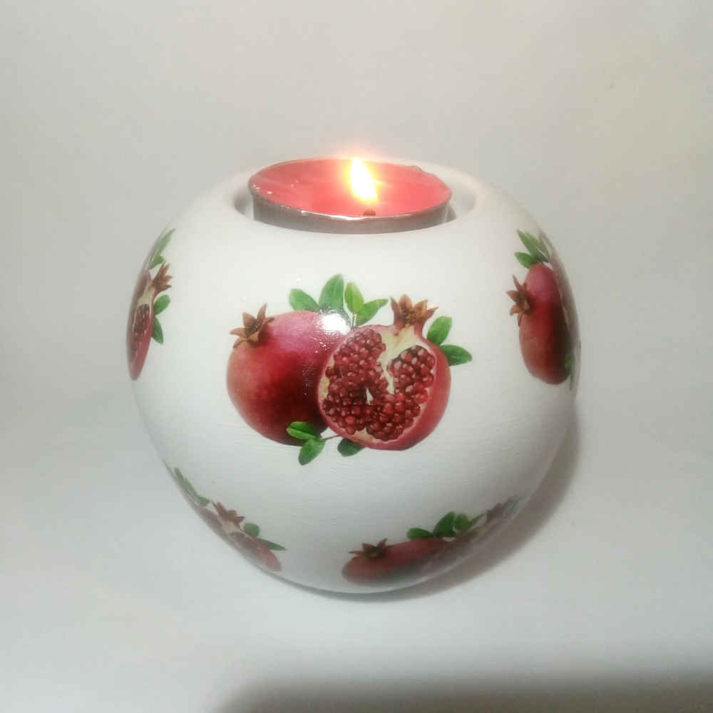 حامل شمعة جبسي صغير موديل انار