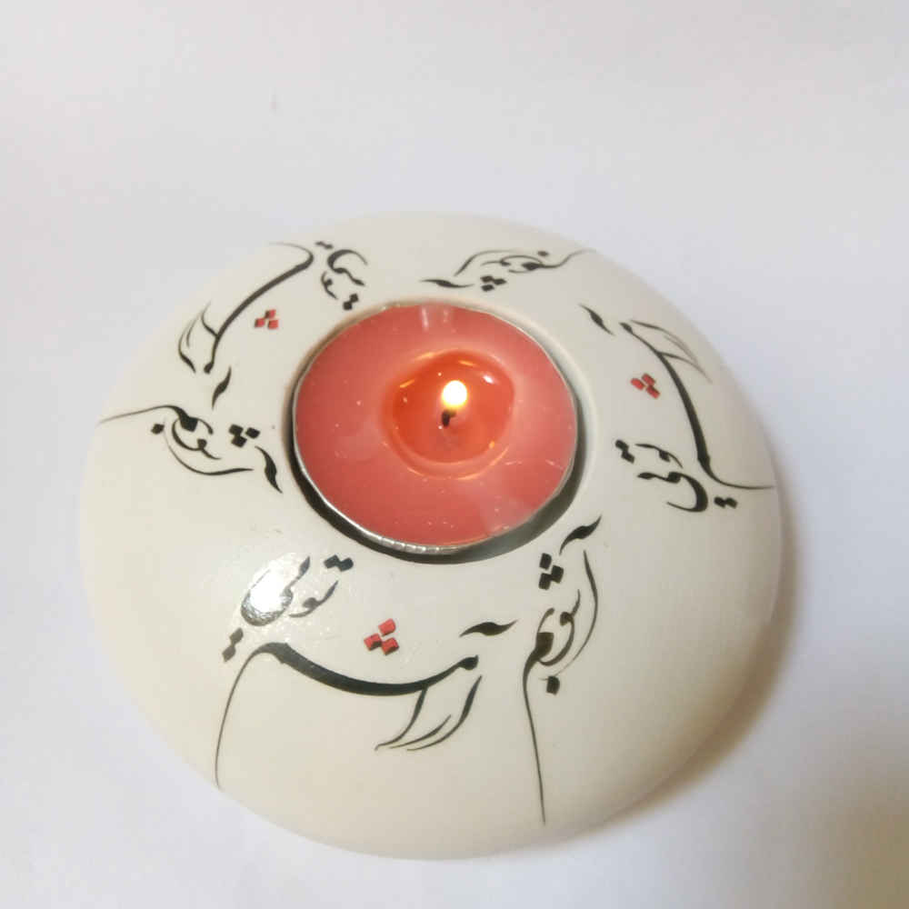 حامل شمعة جبسي صغير موديل آرامش