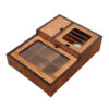 صندوق منظم لأكياس الشاي الخشبية مع مسخن أنديا