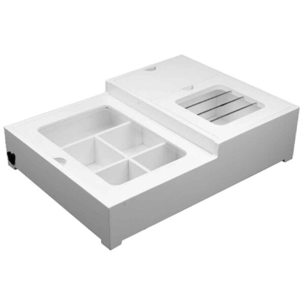 صندوق منظم لأكياس الشاي الخشبية مع مسخن باران