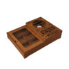 صندوق منظم لأكياس الشاي الخشبية مع مسخن مهديس