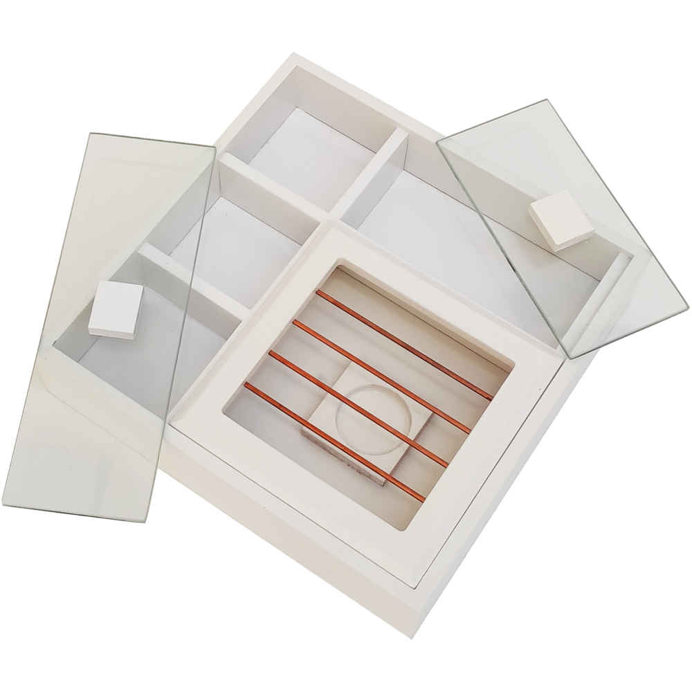 صندوق منظم لأكياس الشاي الخشبية مع مسخن مارال