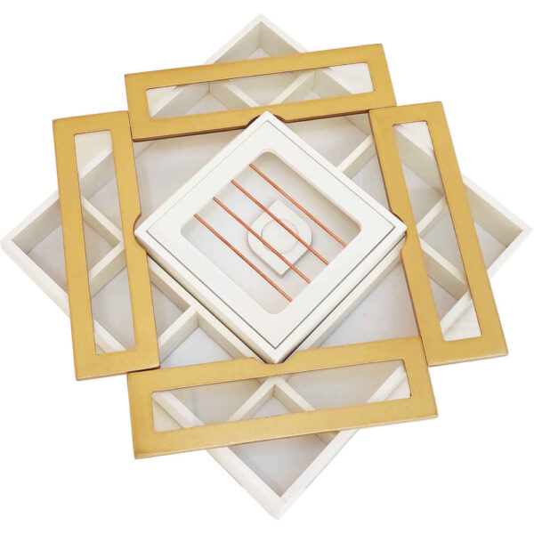 صندوق منظم لأكياس الشاي الخشبية مع مسخن ياسنا