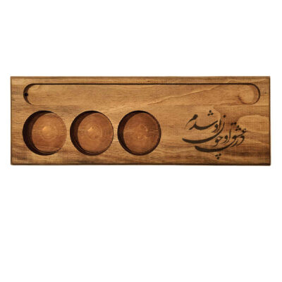 حامل الشموع الخشبي الريفي للزينة على الطاولة عشق