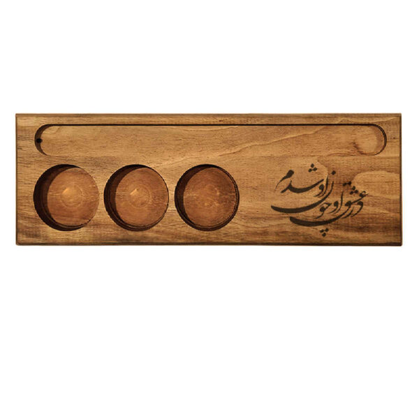 حامل الشموع الخشبي الريفي للزينة على الطاولة عشق