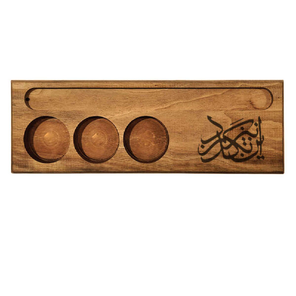 حامل الشموع الخشبي الريفي للزينة على الطاولة إن نيز بگذرد