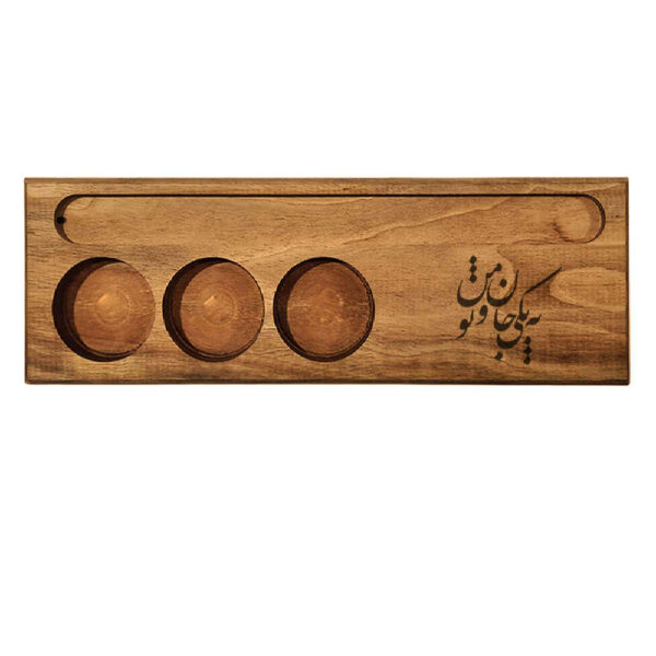 حامل الشموع الخشبي الريفي للزينة على الطاولة جان