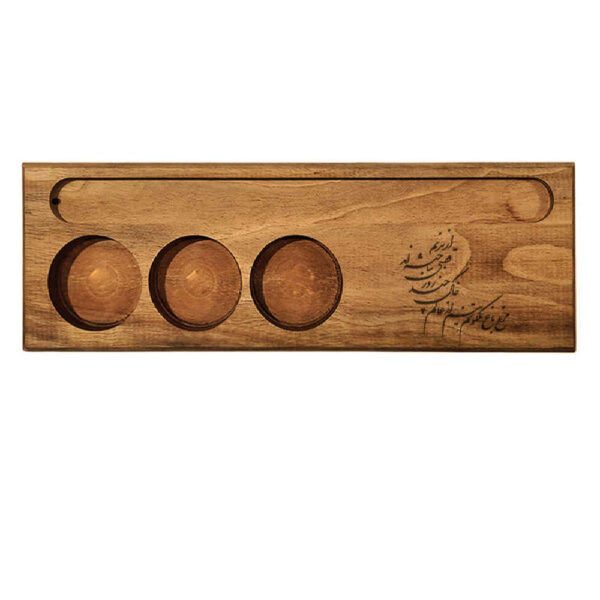 حامل الشموع الخشبي الريفي للزينة على الطاولة ملكوت