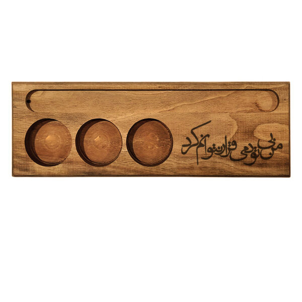 حامل الشموع الخشبي الريفي للزينة على الطاولة من بي تو