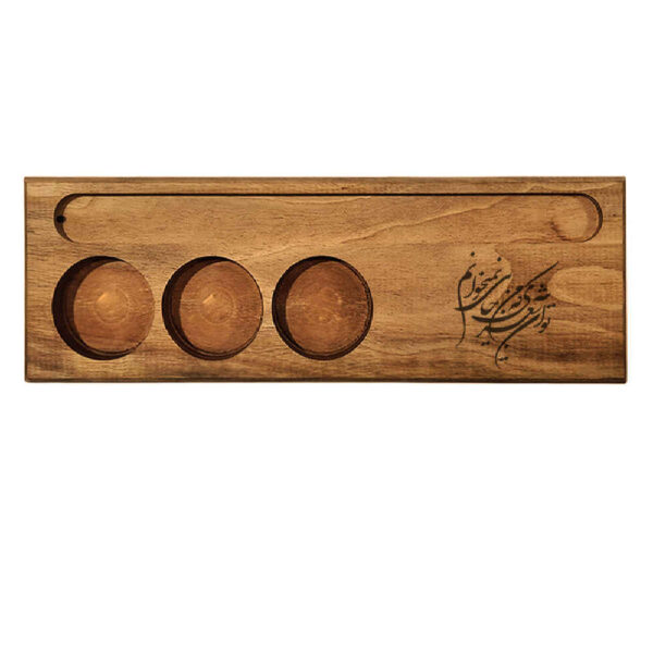 حامل الشموع الخشبي الريفي للزينة على الطاولة قصيدة