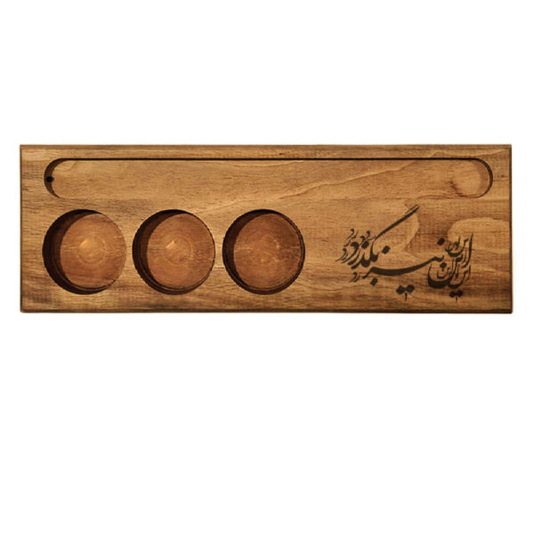 حامل الشموع الخشبي الريفي للزينة على الطاولة شِعر