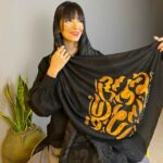 وشاح إيراني مطبوع فني وخفيف الوزن أدينة
