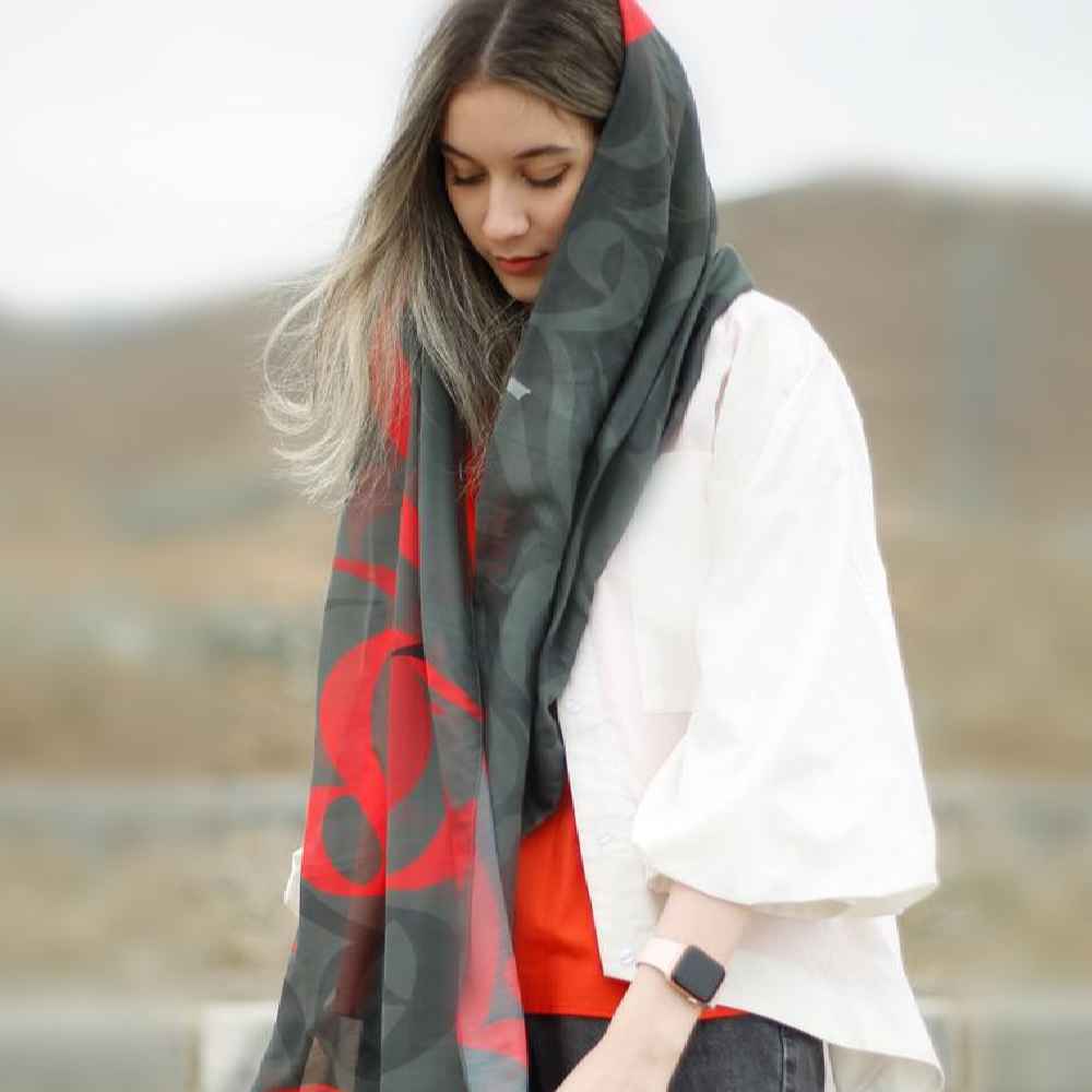 وشاح إيراني مطبوع فني وخفيف الوزن نجيب