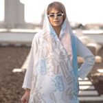وشاح إيراني مطبوع فني وخفيف الوزن فال