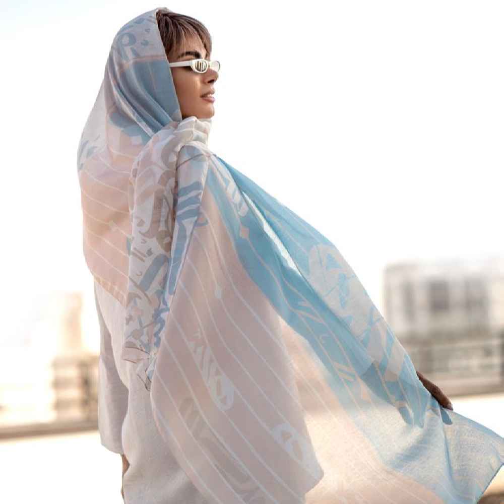 وشاح إيراني مطبوع فني وخفيف الوزن فال