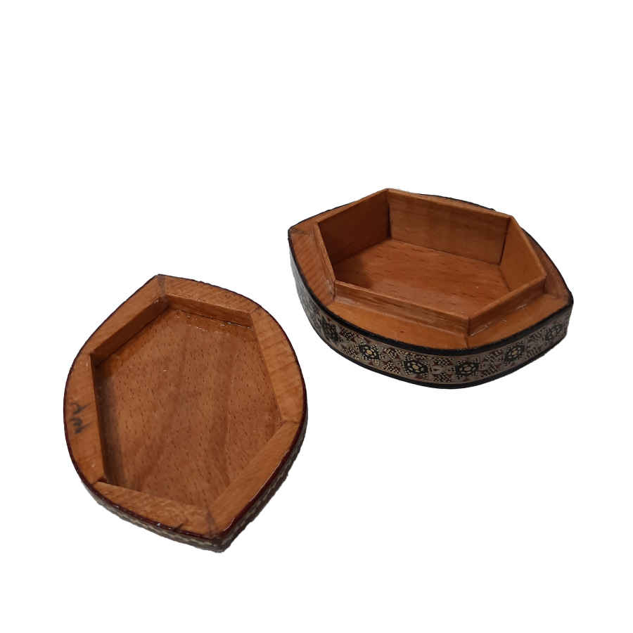 صندوق مجوهرات خشبي مصنوع يدويًا بتصميم ختام إيراني – تششمي