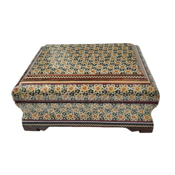 صندوق مجوهرات خشبي مصنوع يدويًا بتصميم ختام إيراني - بايز
