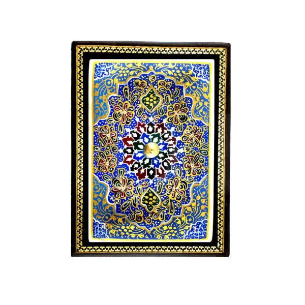 صندوق مجوهرات خشبي مصنوع يدويًا بتصميم ختام إيراني - يلداء