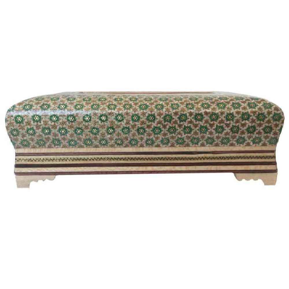 غطاء علبة مناديل خشبي إيراني مُصنع يدويًا – خاتمكاري پیمان