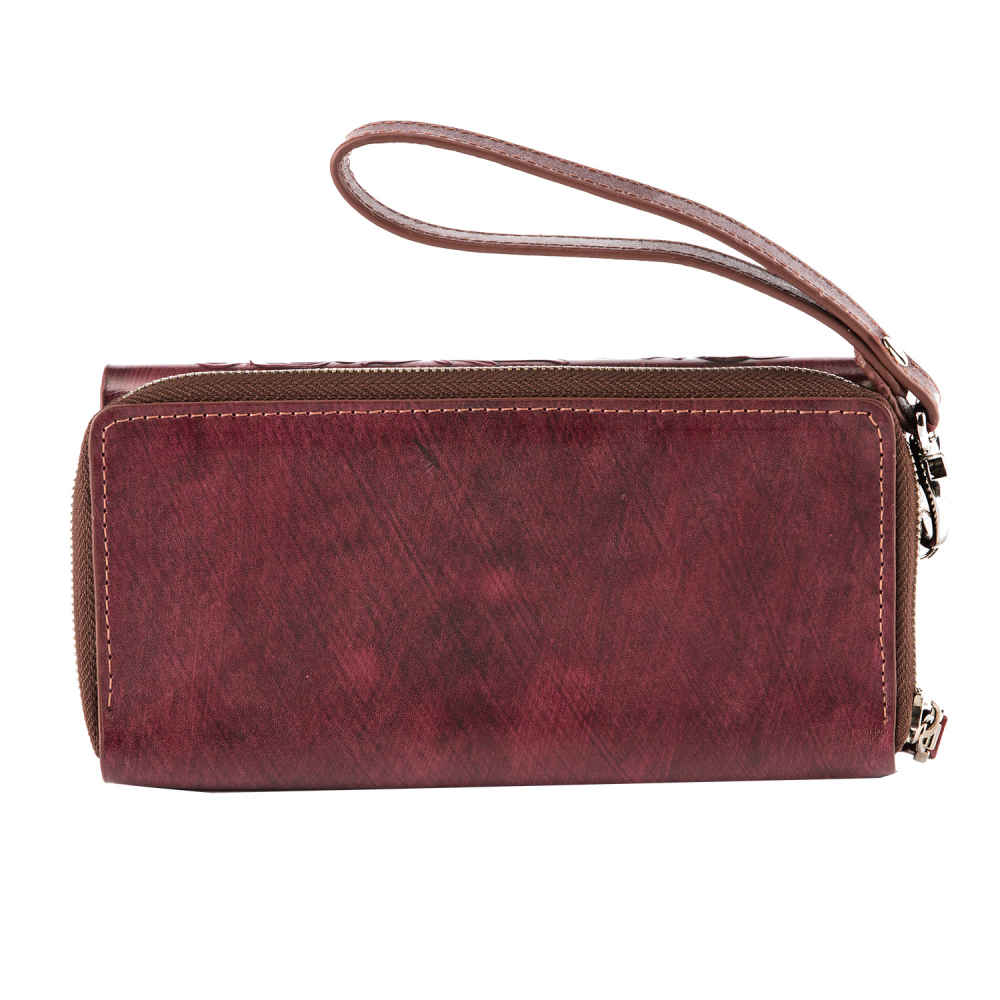 محفظة جلد إيرانية طويلة للنساء بتصميم تاجلي