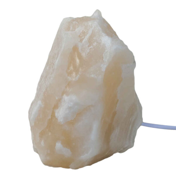 مصباح ملح إيراني حقيقي بشكل بسيط مصنوع يدويًا