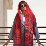وشاح إيراني مطبوع فني وخفيف الوزن بيتا