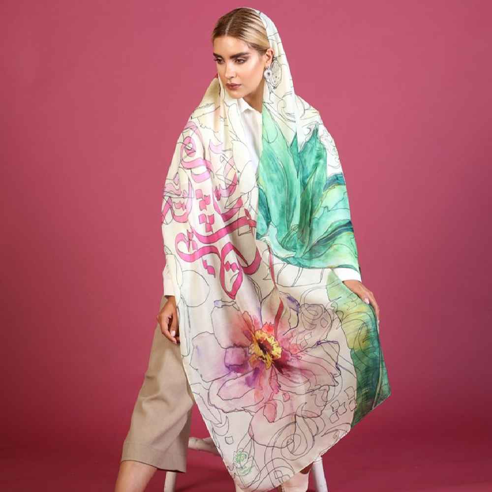 وشاح إيراني مطبوع فني وخفيف الوزن حس