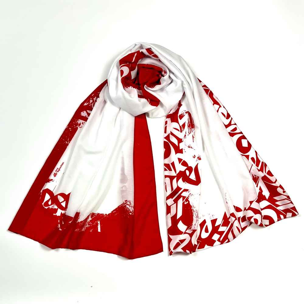 وشاح إيراني مطبوع فني وخفيف الوزن مجنون