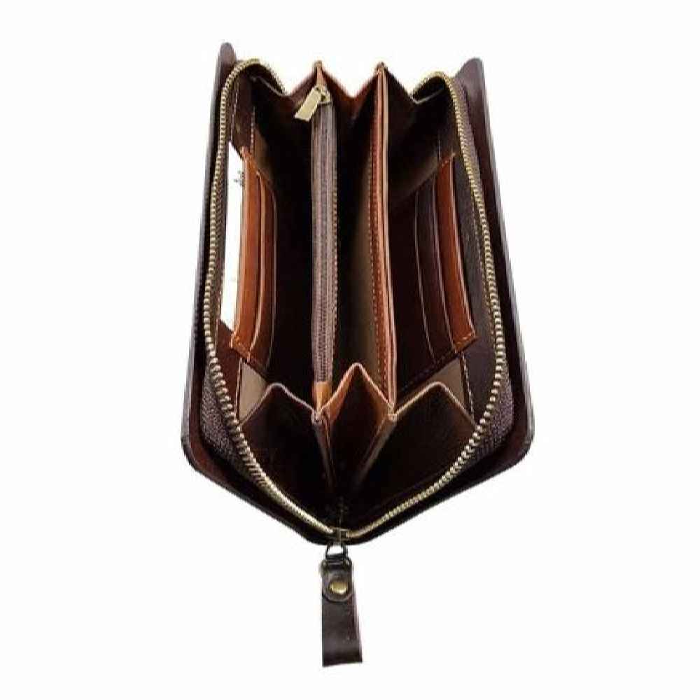 محفظة جلد إيرانية طويلة للنساء بتصميم آلما