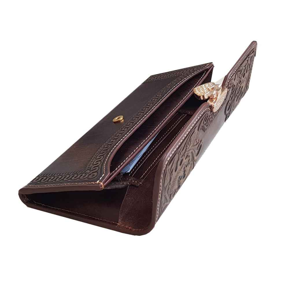 محفظة جلد إيرانية طويلة للنساء بتصميم نگار